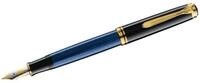 Pelikan F&uuml;llfederhalter Kolbenf&uuml;llhalter Souver&auml;n M800 Feder B schwarz/blau