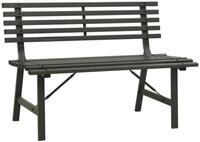 vidaXL Gartenbank Gartenbank 110 cm Stahl Schwarz (1-St)