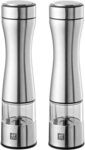 Zwilling Gew&uuml;rzm&uuml;hle Salz und Pfefferm&uuml;hle elektrisch 2er Set, Edelstahl