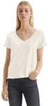 Marc O'Polo DENIM T-Shirt mit abgerundetem V-Neck