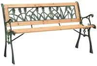 vidaXL Gartenbank Gartenbank 122 cm Gusseisen und Massivholz Tanne (1-St)