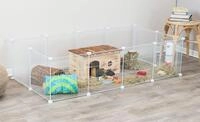 TRIXIE Freigehege Indoor Freilaufgehege - wei&szlig; - 140 &times; 35 &times; 70 cm