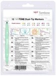 TOMBOW Filzstift Doppelfasermaler TwinTone Rund- und Finelinerspitze VE=12...