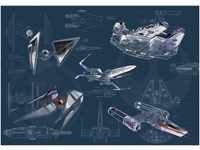 Komar Star Wars Blueprint Dark 200 x 280 cm
