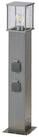 Lindby Au&szlig;en-Stehlampe Caspa, LED, Edelstahl Alu IP54, 1 x 15 W LED
