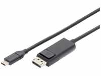 Digitus USB-C®® Adapterkabel, Typ-C auf HDMI A St/St, HDMI-Kabel, Geschirmt,