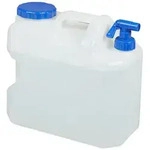 relaxdays Wassertank Wasserkanister mit Hahn (1 St), 18 Liter blau|wei&szlig; 20 cm...