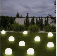 etc-shop LED Solarleuchte, LED-Leuchtmittel fest verbaut, Kugelleuchte Solar 10 cm