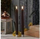 Deluxe Homeart LED-Kerze LED Stabkerzen Mia Tafelkerzen Echtwachs flackernd H:...