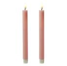 Deluxe Homeart LED-Kerze LED Stabkerzen Mia Tafelkerzen Echtwachs flackernd H:...