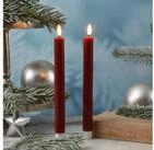 Deluxe Homeart LED-Kerze LED Stabkerzen Mia Tafelkerzen Echtwachs flackernd H:...