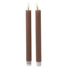 Deluxe Homeart LED-Kerze LED Stabkerzen Mia Tafelkerzen Echtwachs flackernd...