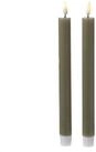 Deluxe Homeart LED-Kerze LED Stabkerzen Mia Tafelkerzen Echtwachs flackernd...