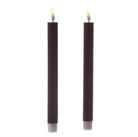 Deluxe Homeart LED-Kerze LED Stabkerzen Mia Tafelkerzen Echtwachs flackernd H: 24cm