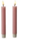 Deluxe Homeart LED-Kerze LED Stabkerzen Mia Tafelkerzen Echtwachs flackernd H: 15cm