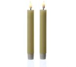 Deluxe Homeart LED-Kerze LED Stabkerzen Mia Tafelkerzen Echtwachs flackernd H: 15cm