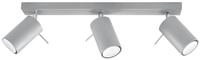 SOLLUX lighting Deckenleuchte Deckenleuchte Ring 3 Grau, Nicht enthalten