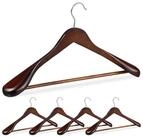 relaxdays Kleiderb&uuml;gel Anzug Kleiderb&uuml;gel 5er Set, (5er Set), braun