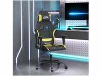 vidaXL Gaming-Stuhl mit Massagefunktion Stoff (345469-345479) schwarz/hellgrün...
