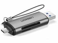UGREEN SD / Micro SD Kartenleser für USB 3.0 / USB Typ C 3.0 Adapter grau