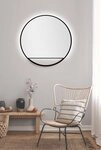 Talos LED-Lichtspiegel, rund, mit indirekter LED Beleuchtung in schwarz matt &Oslash;...