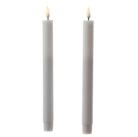 Deluxe Homeart LED-Kerze LED Stabkerzen Mia Tafelkerzen Echtwachs flackernd H:...