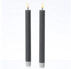 Deluxe Homeart LED-Kerze LED Stabkerzen Mia Tafelkerzen Echtwachs flackernd H: 24cm