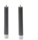 Deluxe Homeart LED-Kerze LED Stabkerzen Mia Tafelkerzen Echtwachs flackernd H: 15cm
