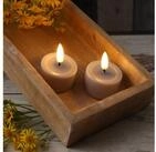 Deluxe Homeart LED-Kerze LED Teelichter Mia flackernd mit Batterie D: 4,1cm...