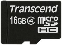 Transcend MicroSDHC Karte 16GB Class 4 TS16GUSDC4 Speicherkarte