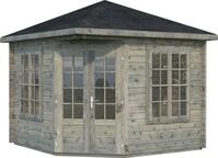 Palmako Gartenhaus Pavillon Melanie, BxT: 400x400 cm, grau
