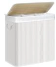 SONGMICS W&auml;schekorb 3 F&auml;cher, 150 L W&auml;schesammler mit Deckel, W&auml;schebox...