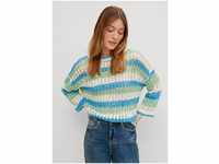 comma casual identity 3/4 Arm-Pullover Strickpullover aus Baumwolle