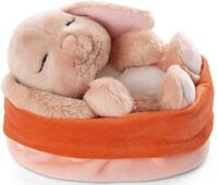 Nici Kuscheltier Sleeping Pets GREEN, Hase 12 cm, schlafend im K&ouml;rbchen
