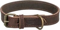 TRIXIE Hunde-Halsband Rustic Fettleder-Halsband - dunkelbraun - 27&ndash;34 cm/18 mm,