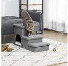 PawHut Haustiertreppe 3 Stufige Katzentreppe Hundetreppe mit H&ouml;hle...
