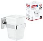 tesa Zahnputzbecher DELUXXE Zahnputzbecherhalter, (Packung, 1-St)