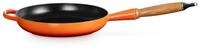 LE CREUSET Bratpfanne Signature Gusseisen mit Holzgriff, Gusseisen, 24 cm...