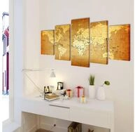 vidaXL Bild, Bilder Dekoration Set Weltkarte 200 x 100 cm