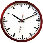 Hermle Wanduhr Bahnhofsuhr Funkwerk Edelstahl - Hermle Modell: 30471-360870
