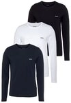 BOSS Langarmshirt longsleeve-Shirt R-Neck Classic COTTON 3pcs/pack (3-tlg) mit BOSS
