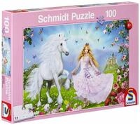 Schmidt Spiele Puzzle Prinzessin der Einh&ouml;rner, 100 Puzzleteile