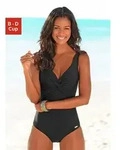 LASCANA Badeanzug mit Shaping-Einsatz vorn, eingearbeitete Softcups, mit Raffungen