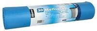 PAPSTAR M&uuml;llbeutel M&uuml;lls&auml;cke, LDPE 120 l 110 cm x 70 cm blau 43 my 20 Stk