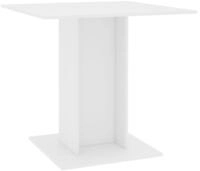 vidaXL Esstisch, Esszimmertisch Wei&szlig; 80x80x75 cm Holzwerkstoff
