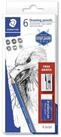 STAEDTLER Bleistift STAEDLER Zeichenbleistift Mars Lumograph 6er Set