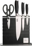 K&auml;fer Magnet-Messerblock (5tlg), inkl. 3 Messer, 1 Schere, Griffe aus Pakkaholz,
