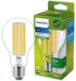 Philips LED-Leuchtmittel LED E27 A70 Filament Klar 5,2W = 75W ULTRA EFFIZIENT...