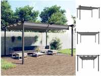 vidaXL Pavillon Pavillon mit Ausziehbarem Dach 4x3 m Anthrazit Falt-Markiese