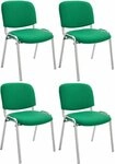 CLP Besucherstuhl Ken Stoff (4er Set, 4 St), stapelbar, Chrom-Optik
